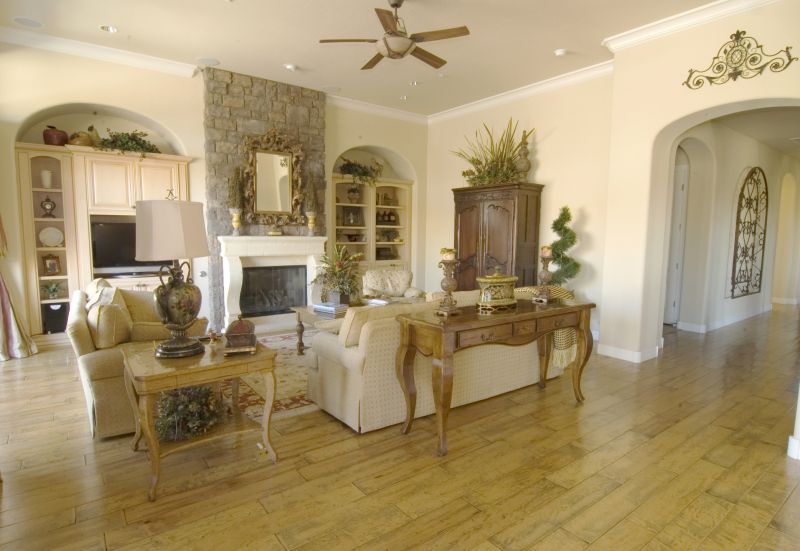 Rustic Hardwood in Family Room